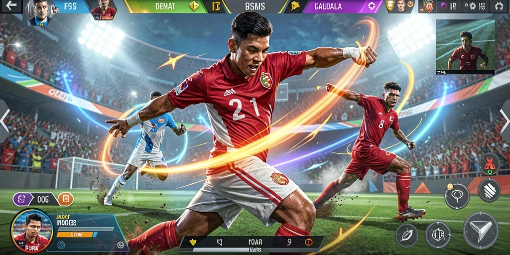 Screenshot menunjukkan grafik memukau dari level hutan.