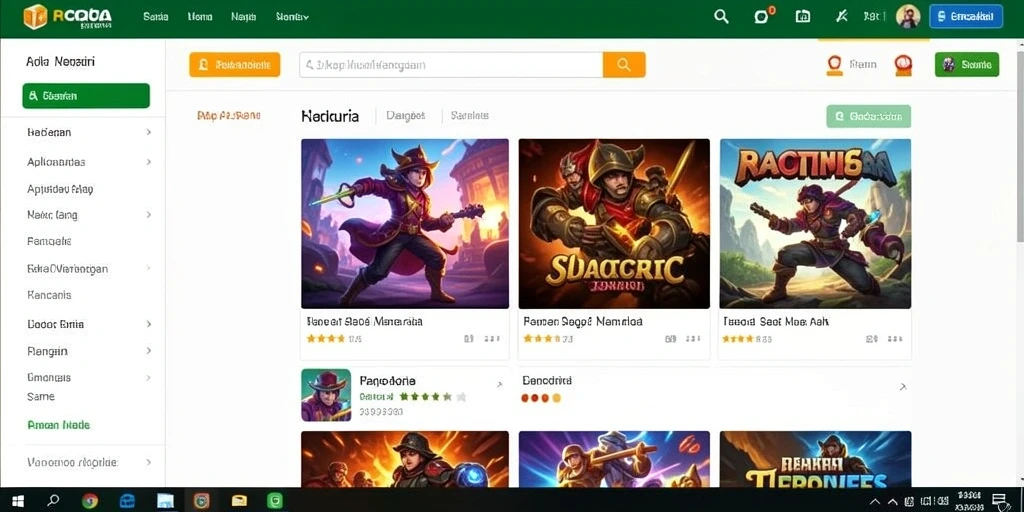 Screenshot menunjukkan tampilan level pertama yang menarik.